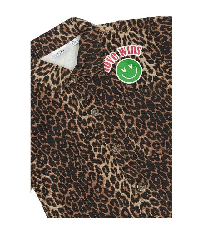 The New TN6445 TNPanya OS Denim Overshirt Feather Gray AOP