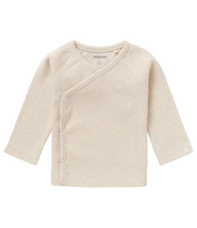 Noppies Rib tee overlap Nanyuki oatmeal 14n0011