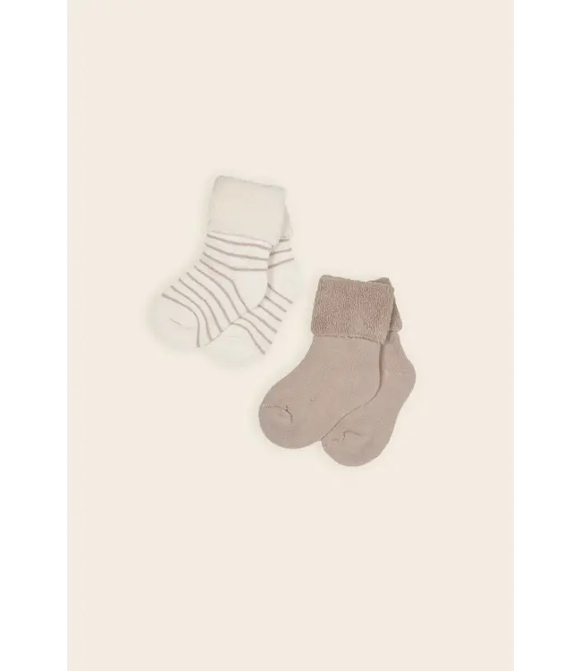 Petite Maison Rocks 2-pack terry socks Oatmeal