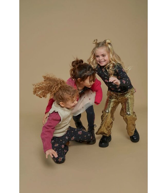 Jubel 91600448 Longsleeve ajour rib - Shine Bright Antraciet