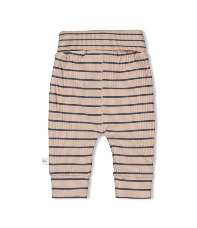 Feetje 52202391 Broek rib met streep - Narwal Taupe
