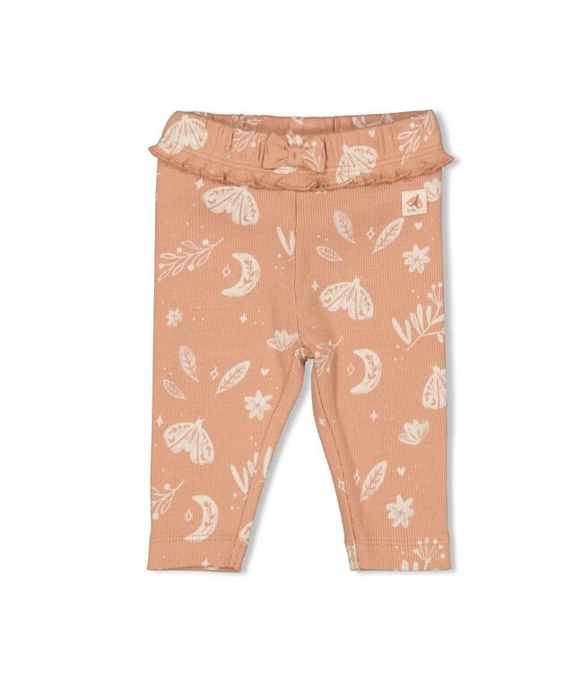 Feetje 52202383 Legging rib AOP - Dancing In The Moonlight Terra Pink