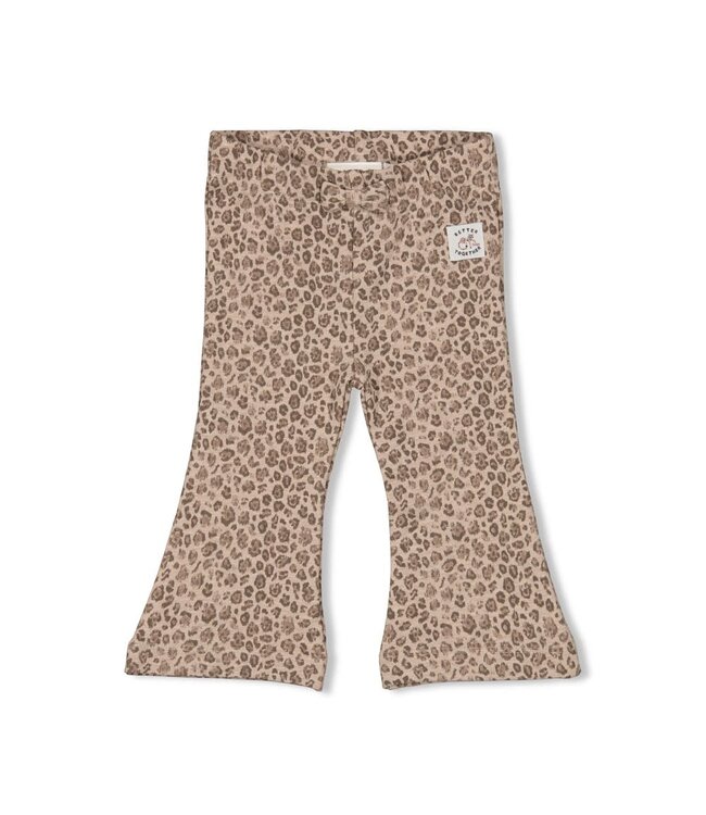 Feetje 52202447 Flare broek AOP - Better Together Taupe melange