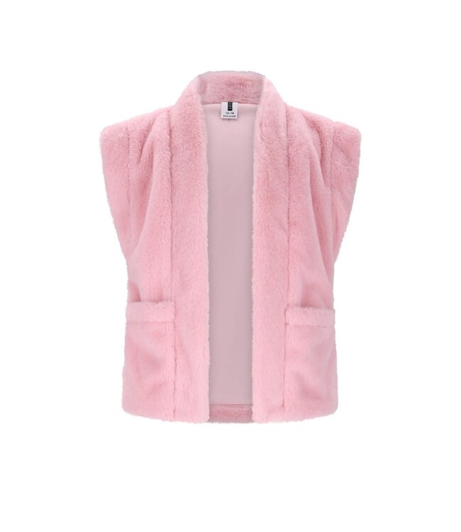 B.NOSY Y509-5023 Geogire teddy gilet rose shadow