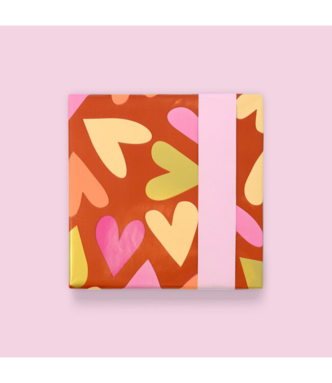 Piraten & Prinsessen Ingepakt in Big Hearts Cognac - Pink