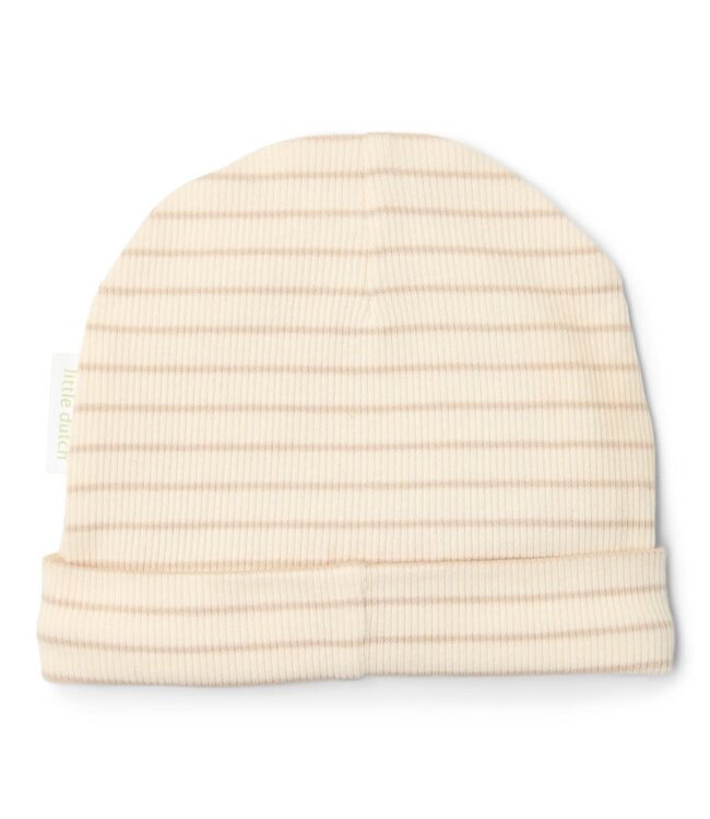Little Dutch Little Goose CL252990 Muts Soft Beige Stripes