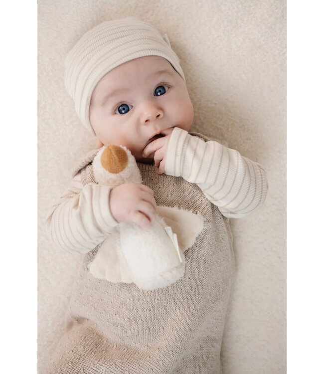 Little Dutch Little Goose CL252990 Muts Soft Beige Stripes