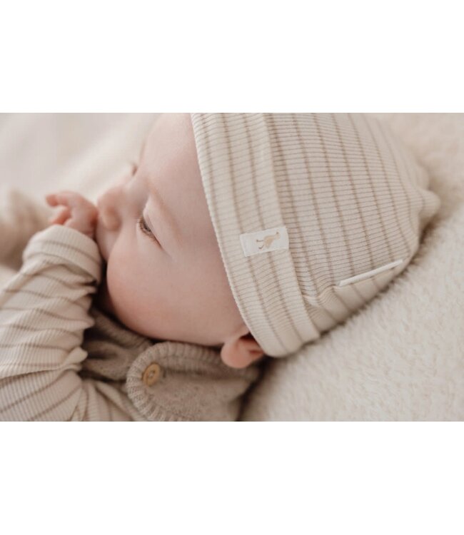 Little Dutch Little Goose CL252990 Muts Soft Beige Stripes