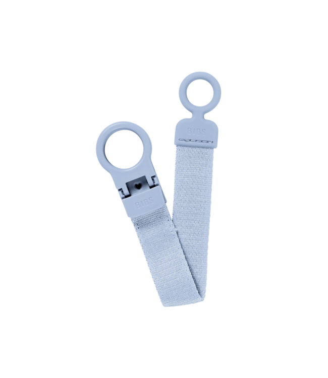 BIBS Pacifier Clip LOOP Dusty Blue