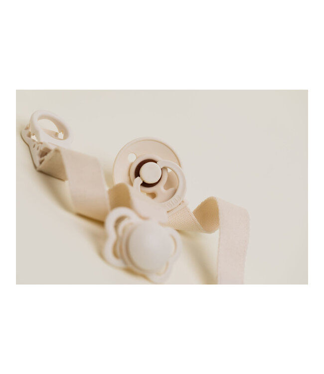 BIBS Pacifier Clip LOOP Ivory