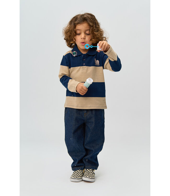 The New TNSTRinon pique polo met lange mouwen - Navy Blazer