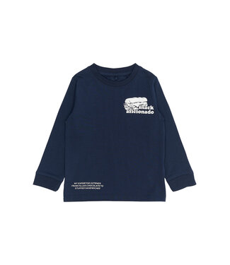 The New Longsleeve met backprint - Navy Blazer