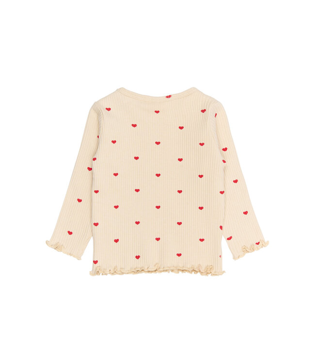 The New TNSTRhea rib longsleeve - Gardenia AOP