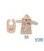 VIB Giftset badjas, slabbetje en slippetjes - Warm Beige