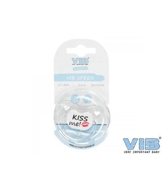 VIB Siliconen fopspeen 0-6 maanden - Kiss me!