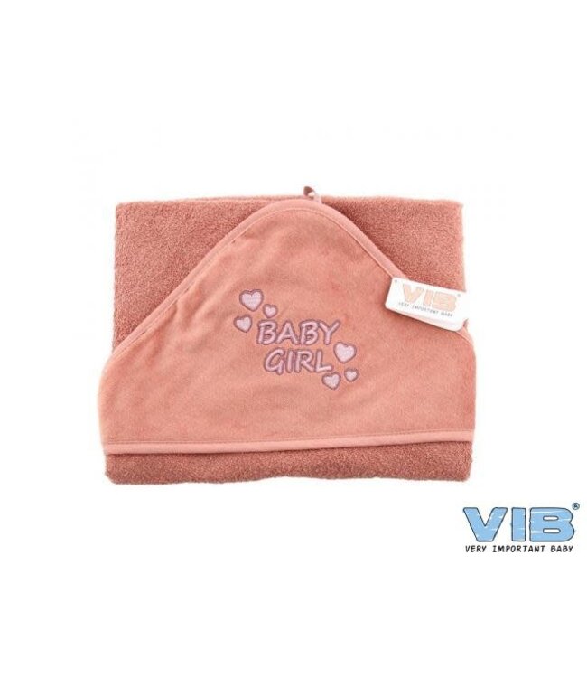 VIB Badcape luxe velour - Baby Girl