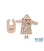 VIB Giftset badjas, slabbetje en slippetjes - Warm Beige