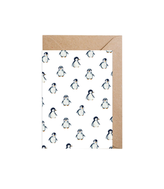 Piraten & Prinsessen A6 enkele Kaart met envelop - pinguin
