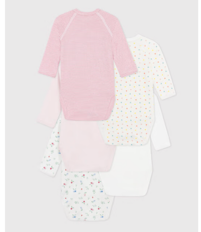 Petit Bateau 5 BODIES NAISS ML A0cbd variante 2 Female