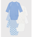 Petit Bateau Set 5 stuks babyrompertjes A0cba 99 420 lange mouw