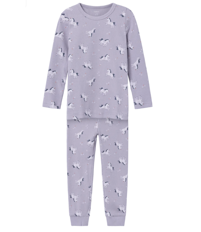Name it mini NMFNIGHTSET LAVENDER UNICORN RIB NOOS 13221101 Lavender Aura