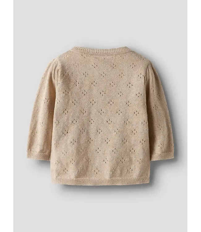 Name it baby NBFROLIA LS KNIT VEST  13249141 Cement