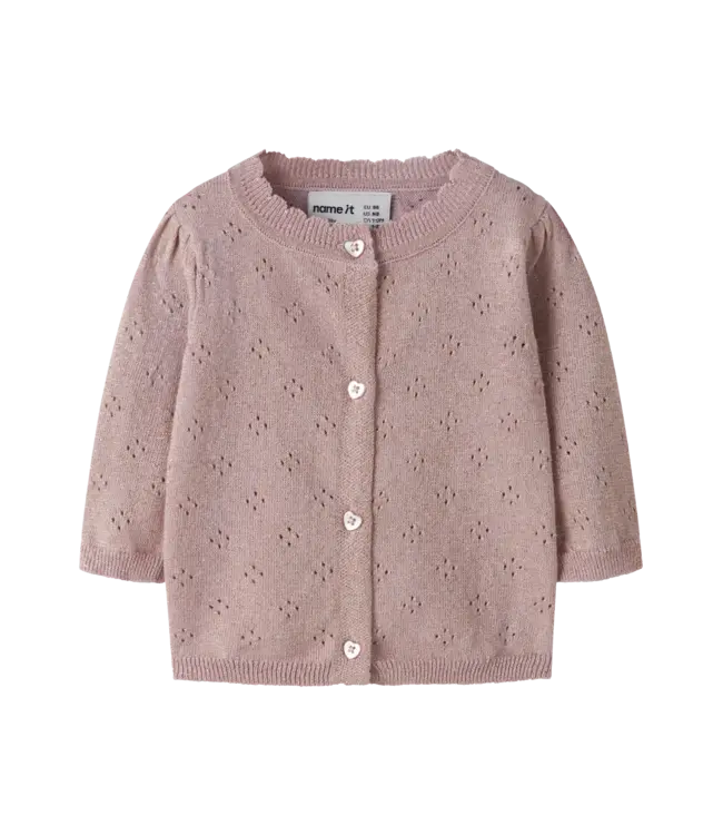 Name it baby NBFROLIA LS KNIT VEST  13249141 Keepsake Lilac