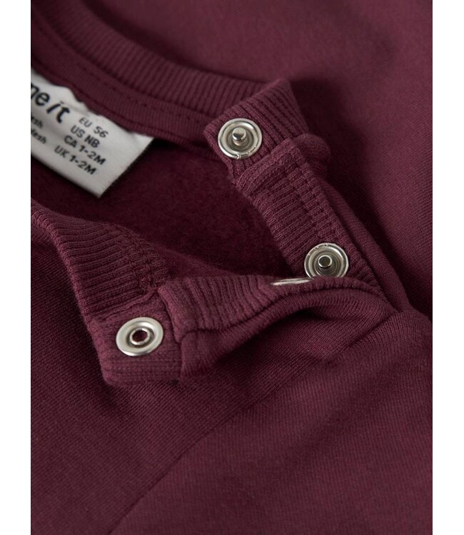 Name it baby NBFROWANE LS SWEAT BRU 13249200 Burgundy