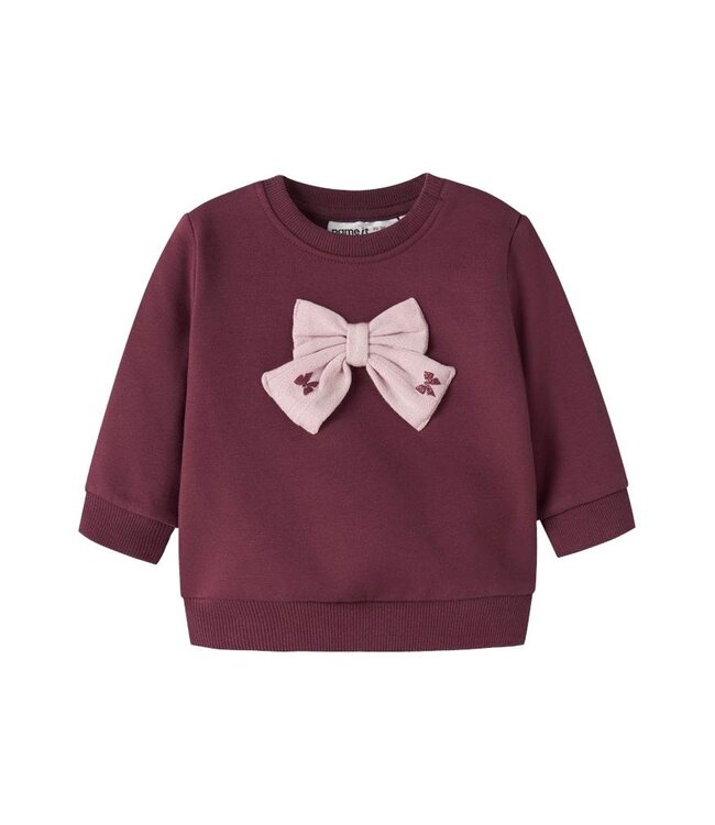 Name it baby NBFROWANE LS SWEAT BRU 13249200 Burgundy