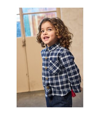 The New Flanellen overhemd - navy Blazer Check