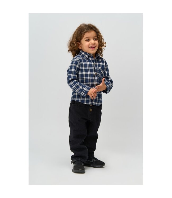 The New TNSTRiggs L_S Flannel Shirt - navy Blazer Check