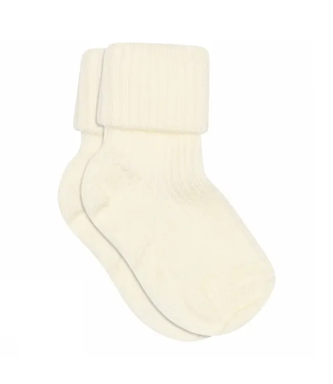 mp Denmark Wool Rib baby socks - 431 - Snow White