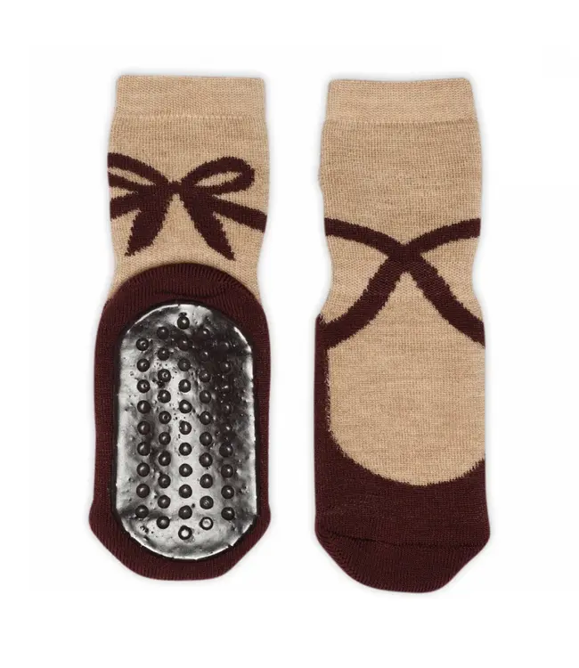 mp Denmark Wool Kaia socks - anti slip - 1451 - Wine Red