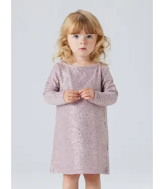 Name it mini Kinder Jurk roze glitter