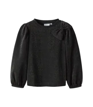 Name it mini Kindershirt zwart glitter