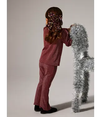 Name it mini Kindershirt Burgundy Glitter