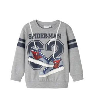 Name it mini Nummer  36 Sweater Spiderman - Grey Melange