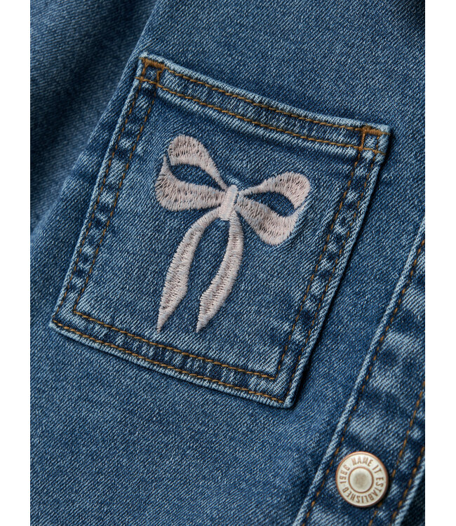 Name it mini 13242773 - NMFDEVI DNM EMB JACKET - Medium Blue Denim BOW