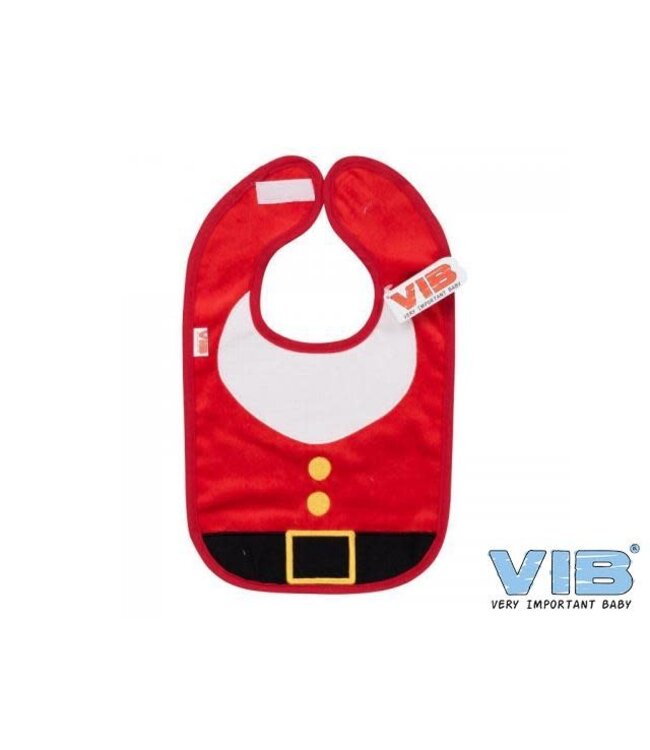 VIB Slabbetje Kerstmannen pak en Baard rood