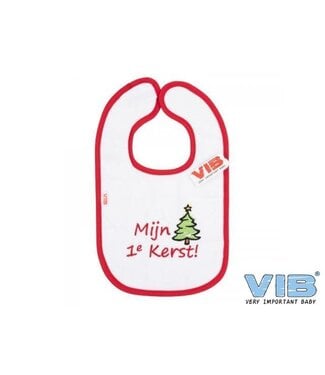 VIB Slabbetje Mijn eerste Kerst wit-rood
