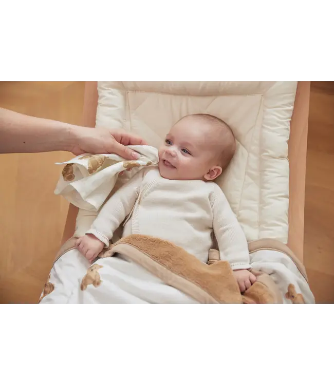 Jollein Monddoekje Hydrofiel 31x31 cm - Teddy bear