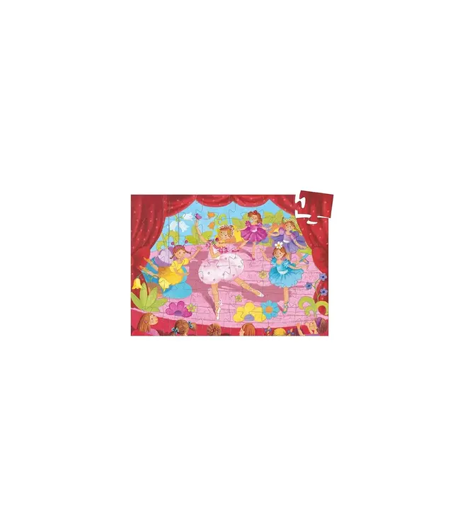 DJECO Silhouette puzzel The ballerina with the flower- (36 stukjes)