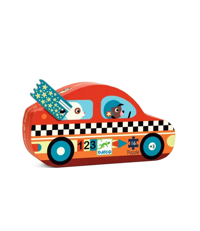 DJECO Silhouette puzzel Bolide (16 stukjes)