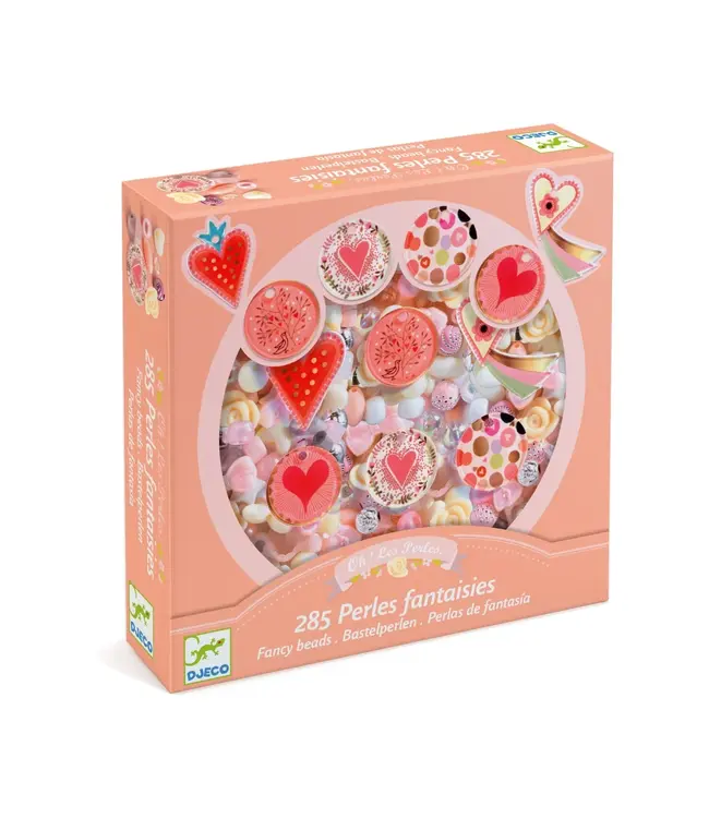 DJECO Perles bois - Coeurs