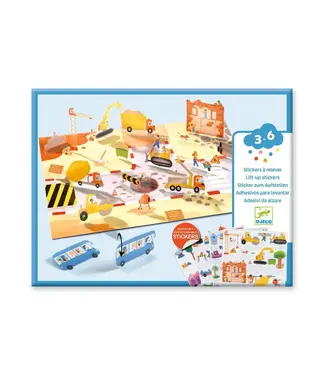 DJECO Stickers om rechtop te zetten-Voertuigen