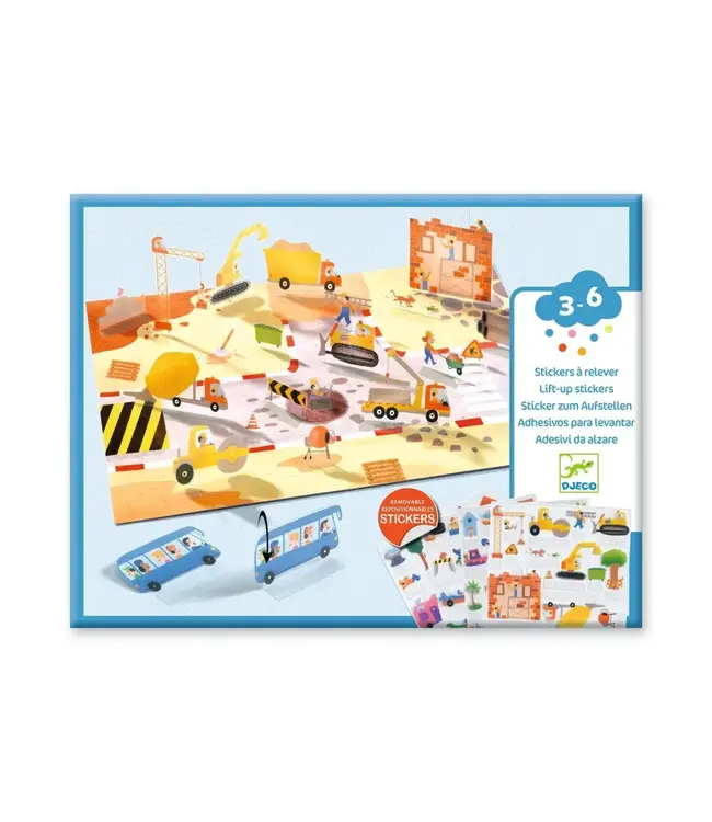 DJECO Stickers om rechtop te zetten-Voertuigen
