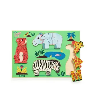 DJECO Coucou Tigre puzzel hout