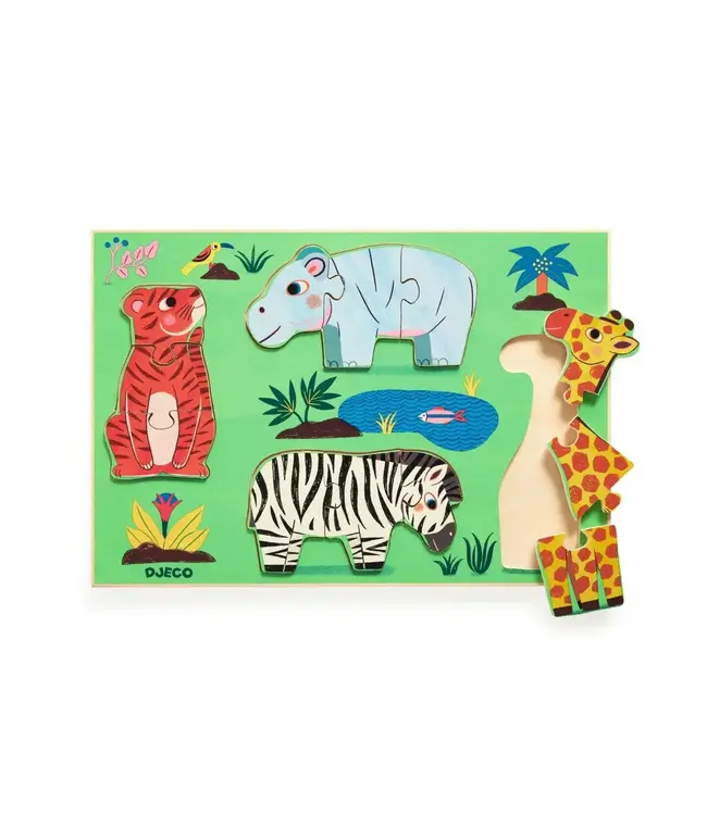 DJECO Coucou Tigre puzzel hout