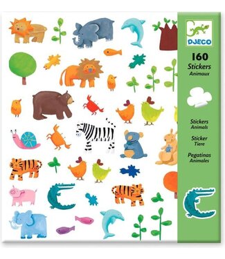 DJECO Stickers Animals - 160 stickers