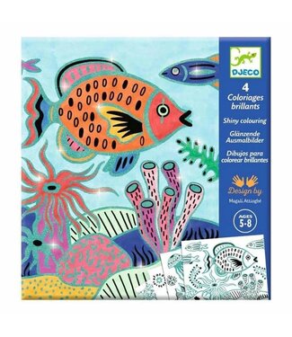 DJECO Glinsterende kleurplaten - Onder zee